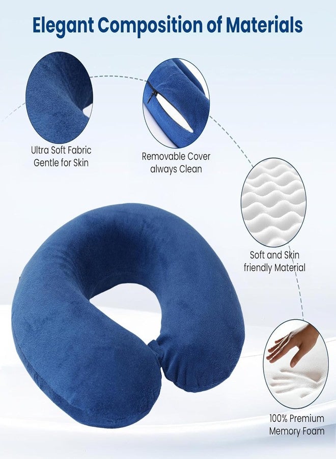 URMIT SURGICAL Travel Neck Pillow | Premium Memory Foam Neck Pillow for Flight Travel, Car Sleeping | Adjustable Head Rest, Neck Rest Travelling Pillow for Sleeping Head Support - Image 2