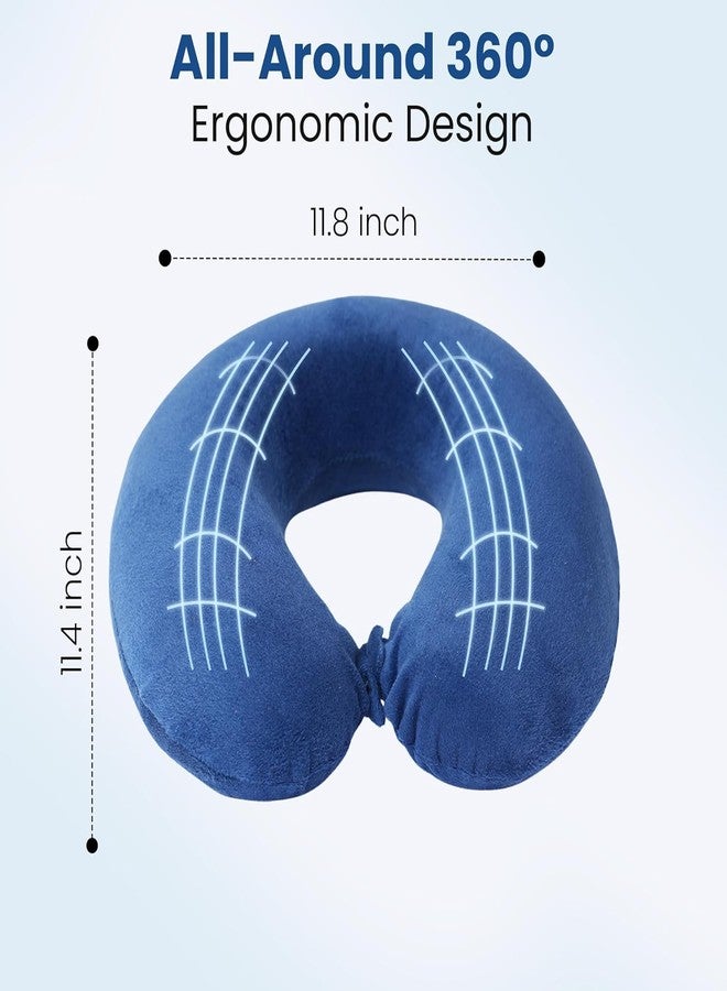 URMIT SURGICAL Travel Neck Pillow | Premium Memory Foam Neck Pillow for Flight Travel, Car Sleeping | Adjustable Head Rest, Neck Rest Travelling Pillow for Sleeping Head Support - Image 5