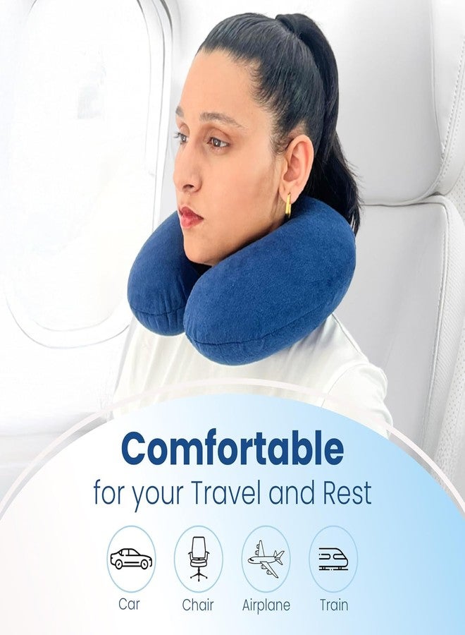 URMIT SURGICAL Travel Neck Pillow | Premium Memory Foam Neck Pillow for Flight Travel, Car Sleeping | Adjustable Head Rest, Neck Rest Travelling Pillow for Sleeping Head Support - Image 4