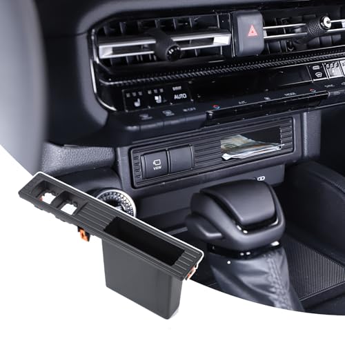 Heutamo Center Console Storage Box Compatible with Toyota Land Cruiser 250 Prado LC250 J250 2024 2025 2026 AccessoriesCenter Console Cigarette Lighter Panel Replacement With Storage Box - Image 1