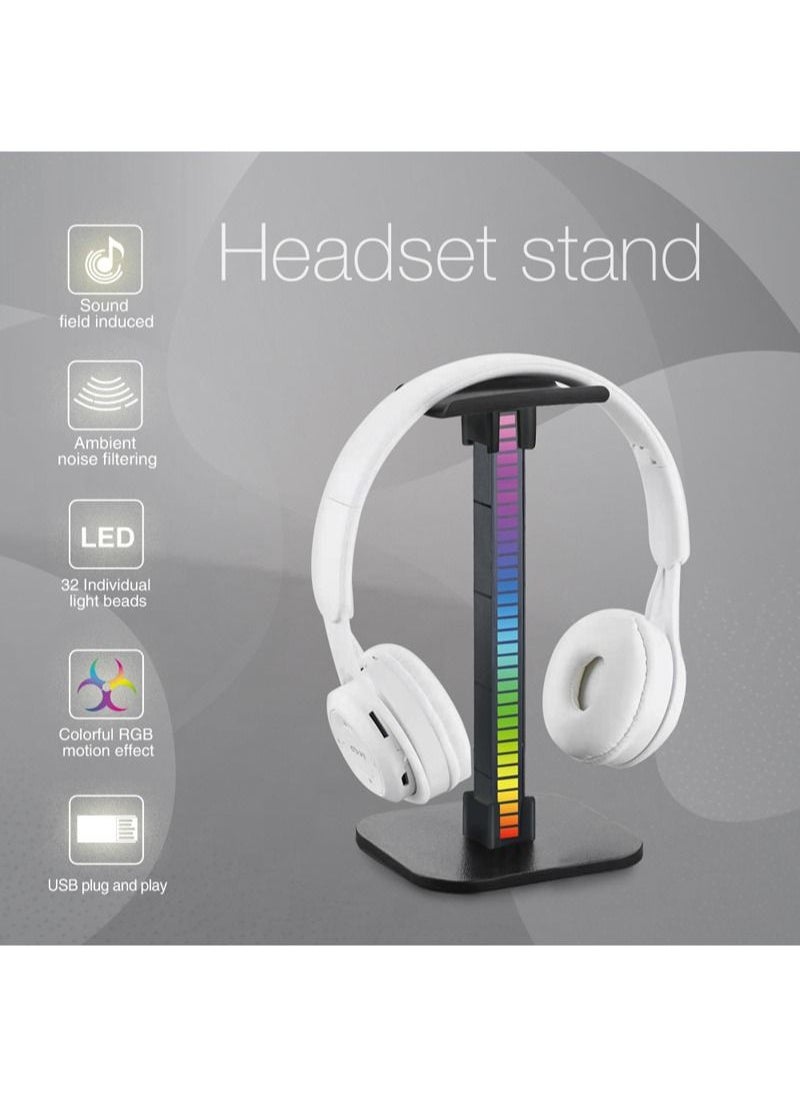 FlashHawk Headset Holder Headphone Stand with RGB Pickup Light Ambient Light  - Image 2