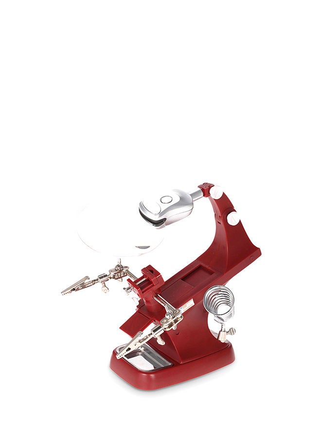 Multi-Functional 3X/4.5X Welding Desktop Magnifier Red - Image 1