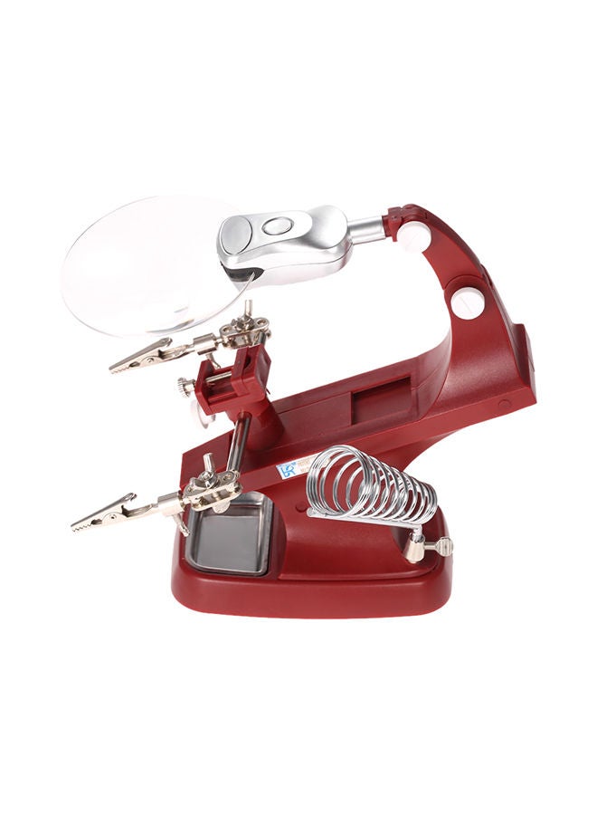 Multi-Functional 3X/4.5X Welding Desktop Magnifier Red - Image 3
