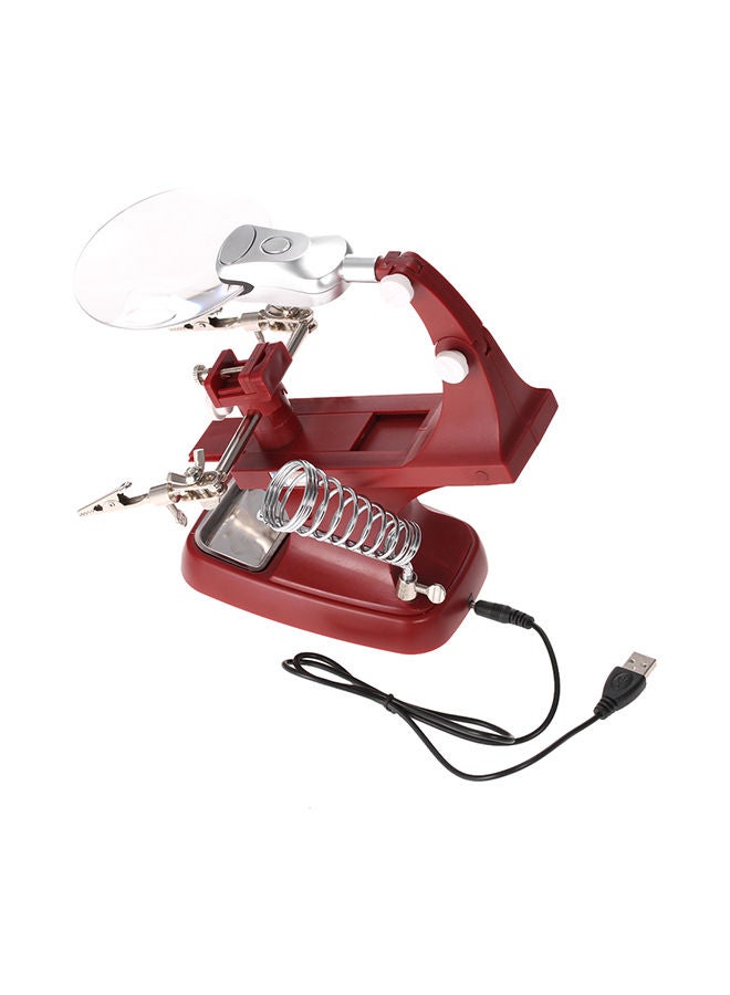 Multi-Functional 3X/4.5X Welding Desktop Magnifier Red - Image 5