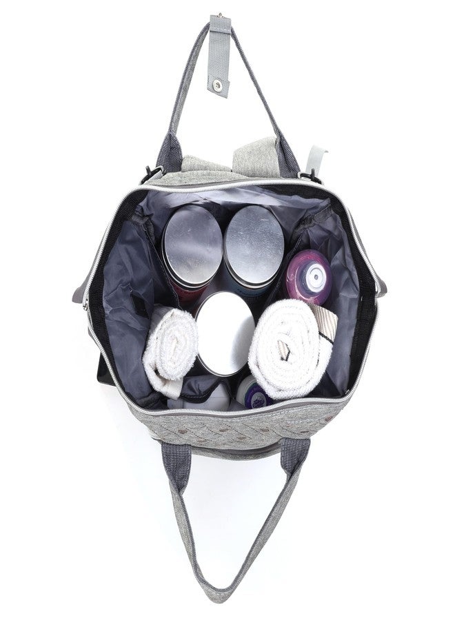 THE MAXIMUS Maximus Designer Diaper Bag For Mothers For Travel | Maternity Bags For Mother And Baby | Hospital Bag For Delivery Women With Charging Cable | Multipocket and Water Resistant (Grey) - Image 5