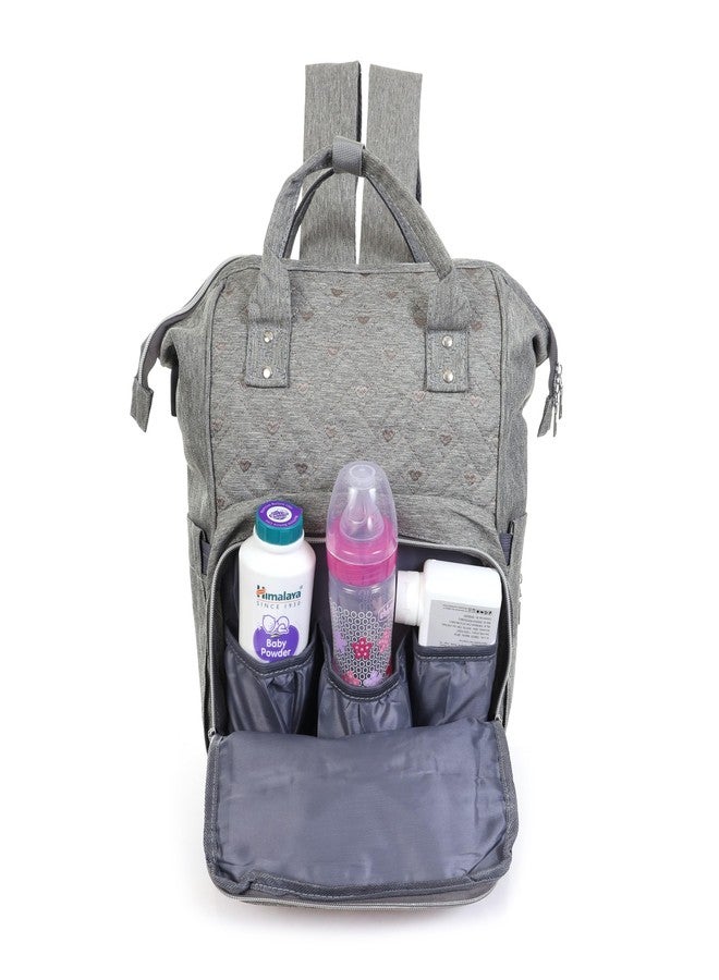 THE MAXIMUS Maximus Designer Diaper Bag For Mothers For Travel | Maternity Bags For Mother And Baby | Hospital Bag For Delivery Women With Charging Cable | Multipocket and Water Resistant (Grey) - Image 4