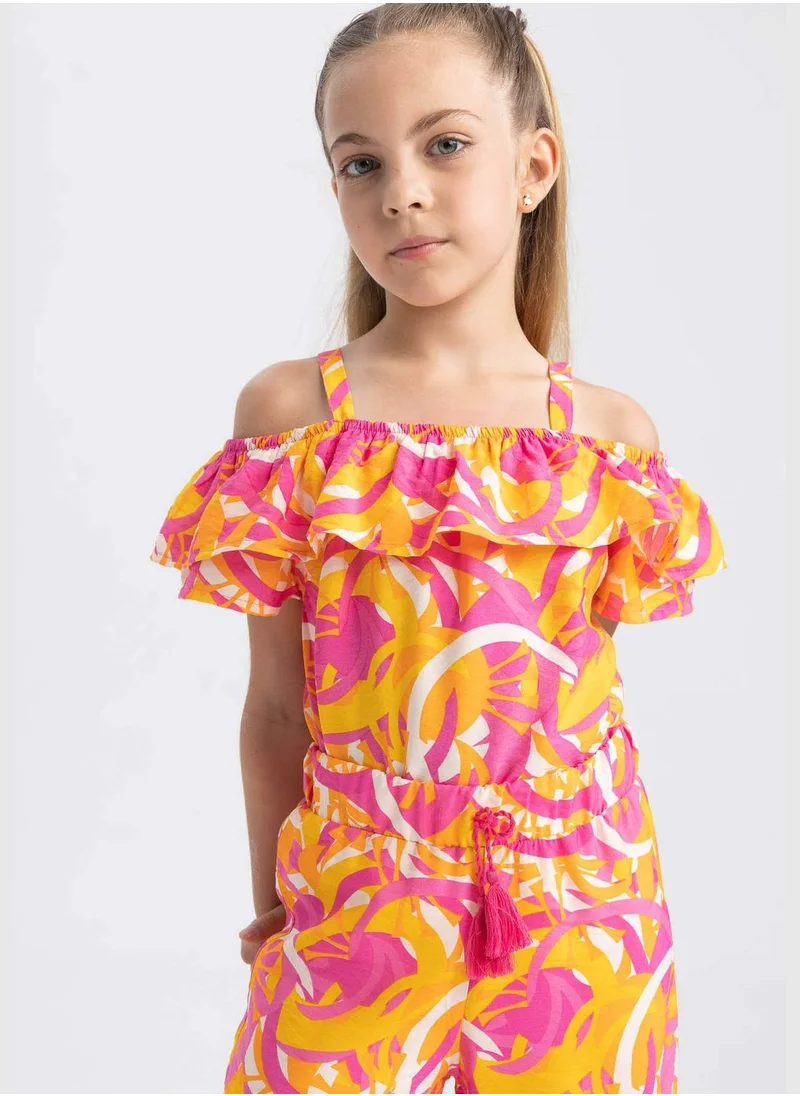 ديفاكتو Girl Woven Short Sleeve Blouse