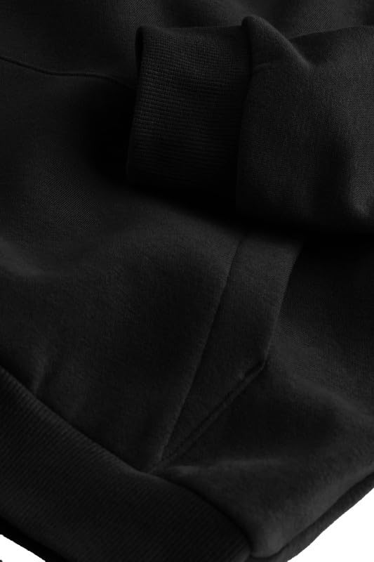 INDISSH Hoodies | Unisex Hoodie Sweatshirt Music Front Back Printed for Both Girls and Boys MU-BEHEMO | BLK-M - Image 4