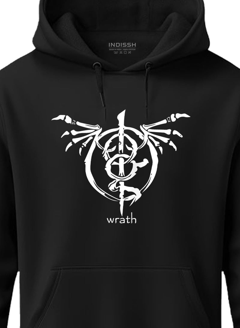 INDISSH Hoodies | Unisex Hoodie Sweatshirt Music Front Back Printed for Both Girls and Boys MU-BEHEMO | BLK-M - Image 2