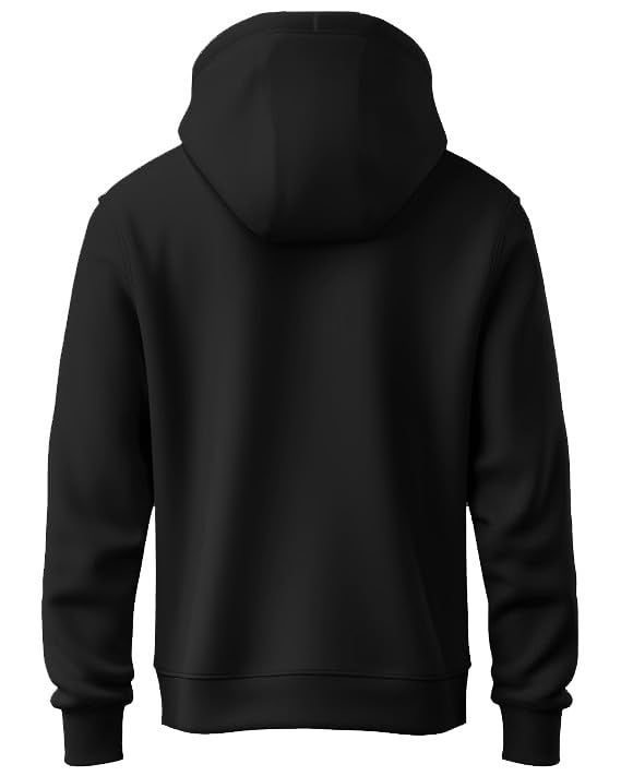 INDISSH Hoodies | Unisex Hoodie Sweatshirt Music Front Back Printed for Both Girls and Boys MU-BEHEMO | BLK-M - Image 3