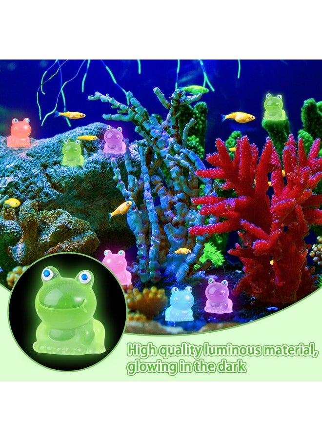 Fuyamp 100 Pcs Mini Resin Luminous Frogs In The Dark Tiny Frogs Luminous Mini Portrait Mini Fairy Garden Diy Christmas Birthday Party Ornament Accessories Charms Party Favors  - Image 4