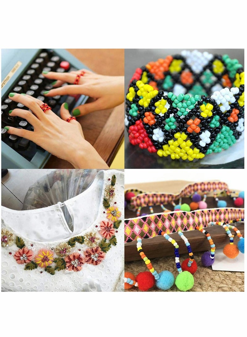 KASTWAVE خرز بذور لصنع الأساور، 2 مم خرز زجاجي ملون صغير لصنع المجوهرات والحرف اليدوية 24000 قطعة مع صندوق تخزين 24 شبكة (24 لون) - Image 5