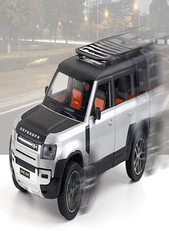 VARIYA ENTERPRISE® 1/24 Big Land Rover Defender Toy Car Metal Pull Back Diecast Car with Openable Door and Sound Light, Gifts Toys for Kids【 Multi 】 - Image 4