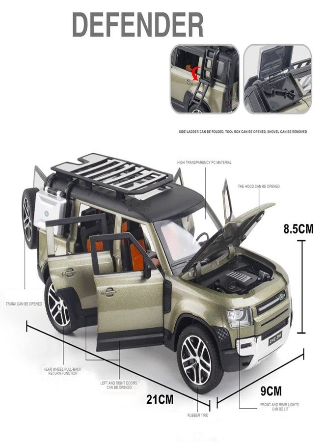 VARIYA ENTERPRISE® 1/24 Big Land Rover Defender Toy Car Metal Pull Back Diecast Car with Openable Door and Sound Light, Gifts Toys for Kids【 Multi 】 - Image 2