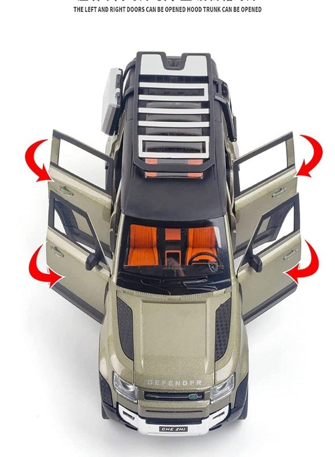 VARIYA ENTERPRISE® 1/24 Big Land Rover Defender Toy Car Metal Pull Back Diecast Car with Openable Door and Sound Light, Gifts Toys for Kids【 Multi 】 - Image 3