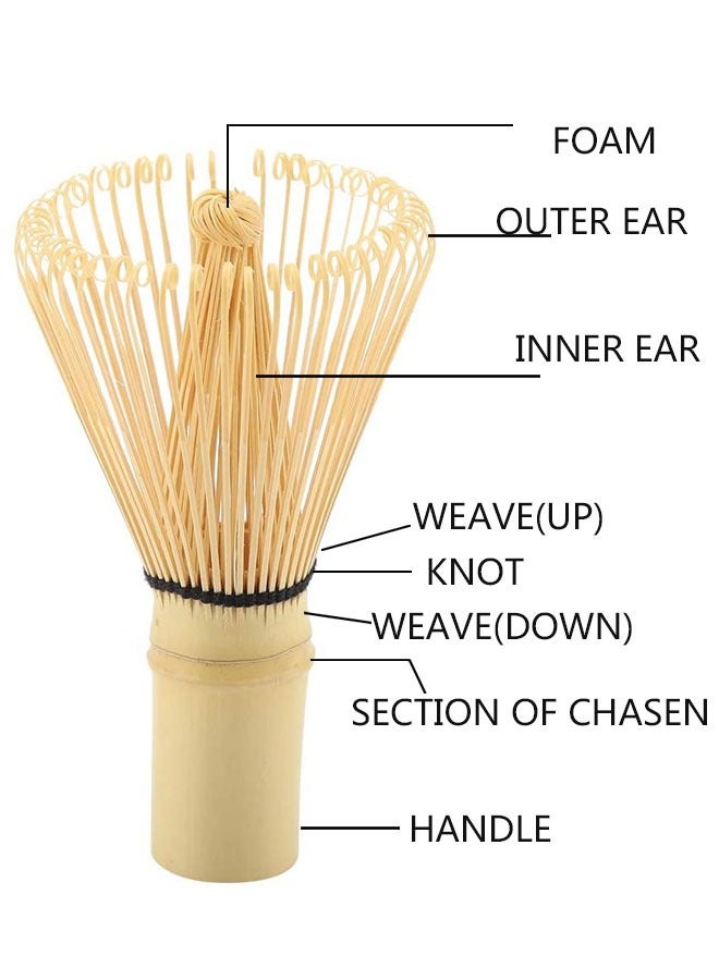 HAWAWA Matcha Green Tea Whisk 100 Prong Natural Bamboo Tea Whisk Chasen Preparing Matcha Powder Brush Tool For Matcha Tea Tea Preparation Bamboo Whisk - Image 2