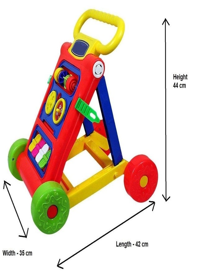 Maanit Fun Activity Learning Walker for Babies (Red) - Image 4