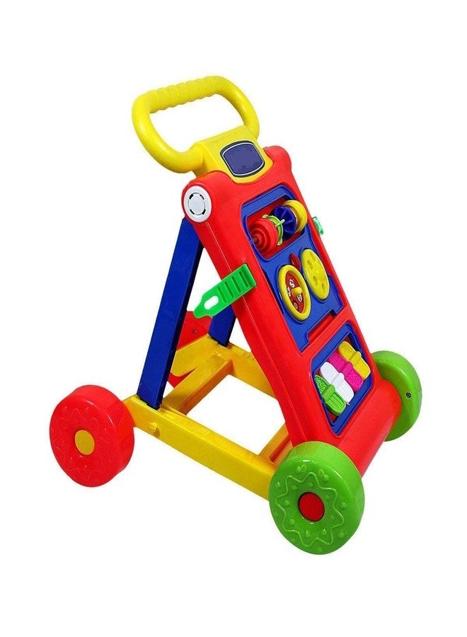 Maanit Fun Activity Learning Walker for Babies (Red) - Image 1