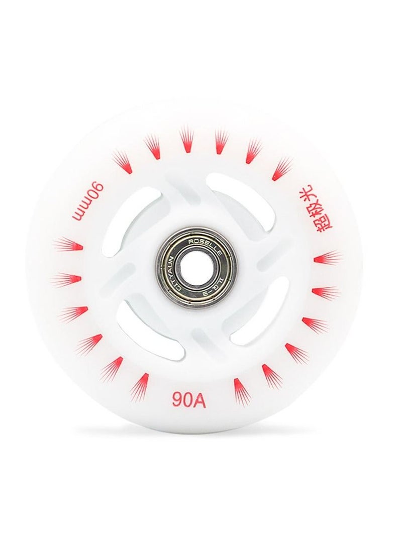 Generic Flash LED Skate Shoes Wheels 90mm and 90A With Bearing Single Piece  - Image 2