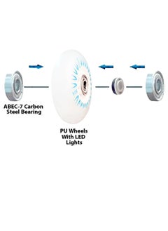 Generic Flash LED Skate Shoes Wheels 90mm and 90A With Bearing Single Piece  - Image 4