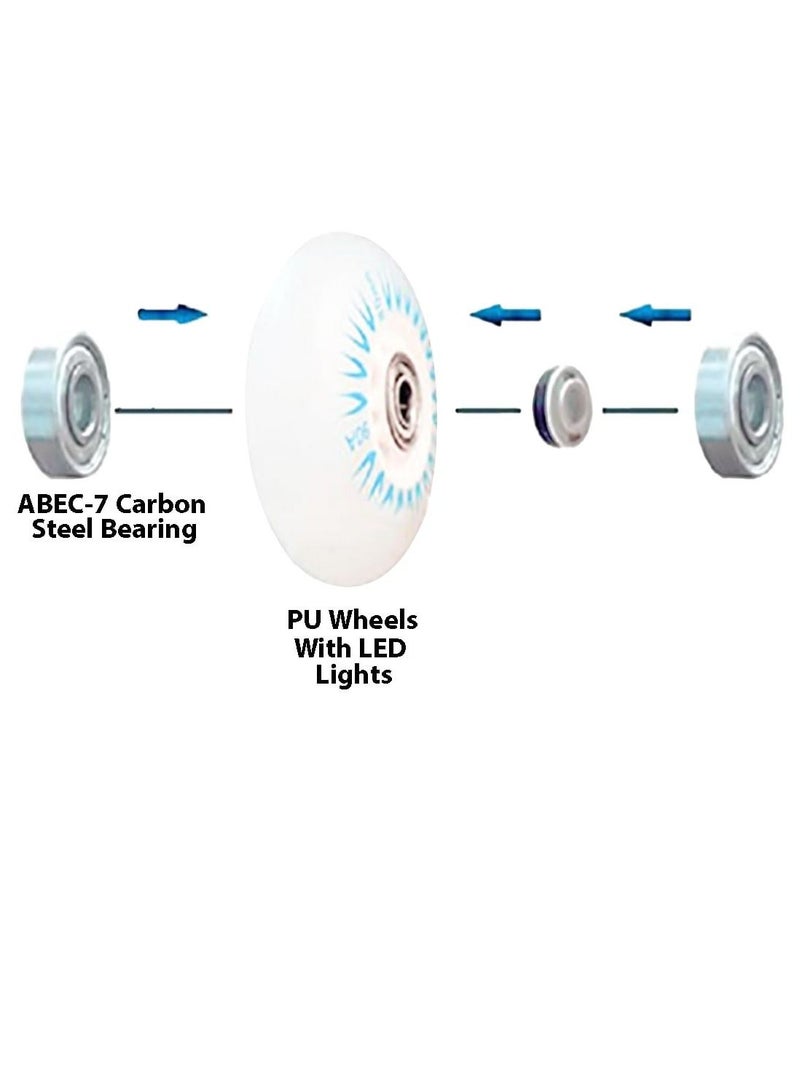 Generic Flash LED Skate Shoes Wheels 90mm and 90A With Bearing Single Piece  - Image 4