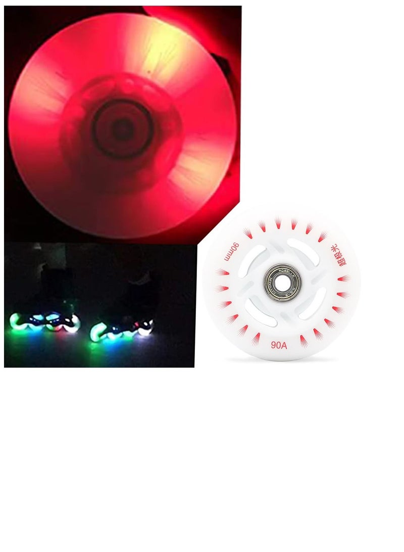 Generic Flash LED Skate Shoes Wheels 90mm and 90A With Bearing Single Piece  - Image 1