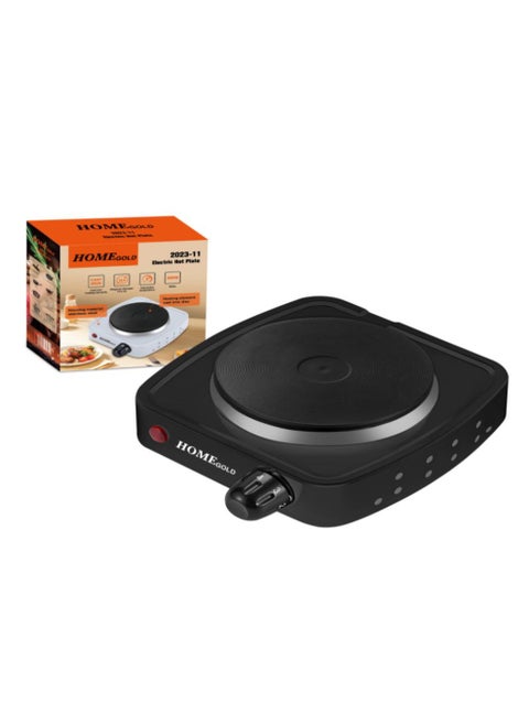 Home Gold Single Burner Electric Hot Plate Cooker Non-Stick Coating Overheat Protection 1000W - 1 Year Warranty