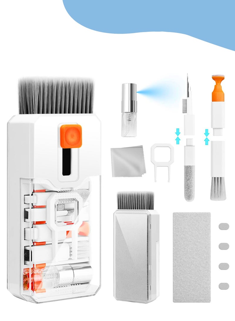 مجموعة تنظيف لوحة المفاتيح، منظف لوحة مفاتيح شامل، منظف لوحة مفاتيح الكمبيوتر الشخصي مع فرشاة، تنظيف لوحة المفاتيح، مجموعة تنظيف الكمبيوتر المحمول، منظف لوحة مفاتيح الهاتف المحمول لأجهزة iPhone والكمبيوتر اللوحي والكمبيوتر والكاميرا - Image 1