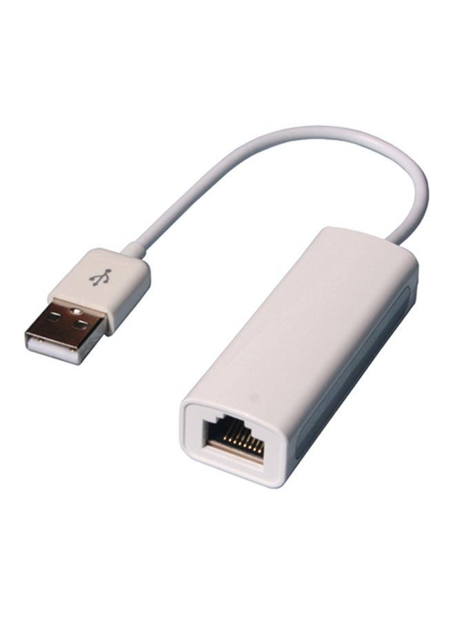 Generic محول إيثرنت USB B Mbps أبيض 