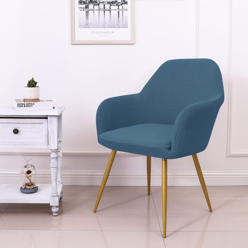 Yonus Dining Room Chair Slipcovers Parsons Chair Covers Sets Armchair Covers Removable Chair Protector Cover Seat Slipcovers for Living Room (1, Dust Blue) - Image 2