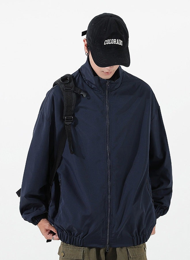 NIBEMINENT Stylish Casual Double-sided Jacket Blue - Image 2