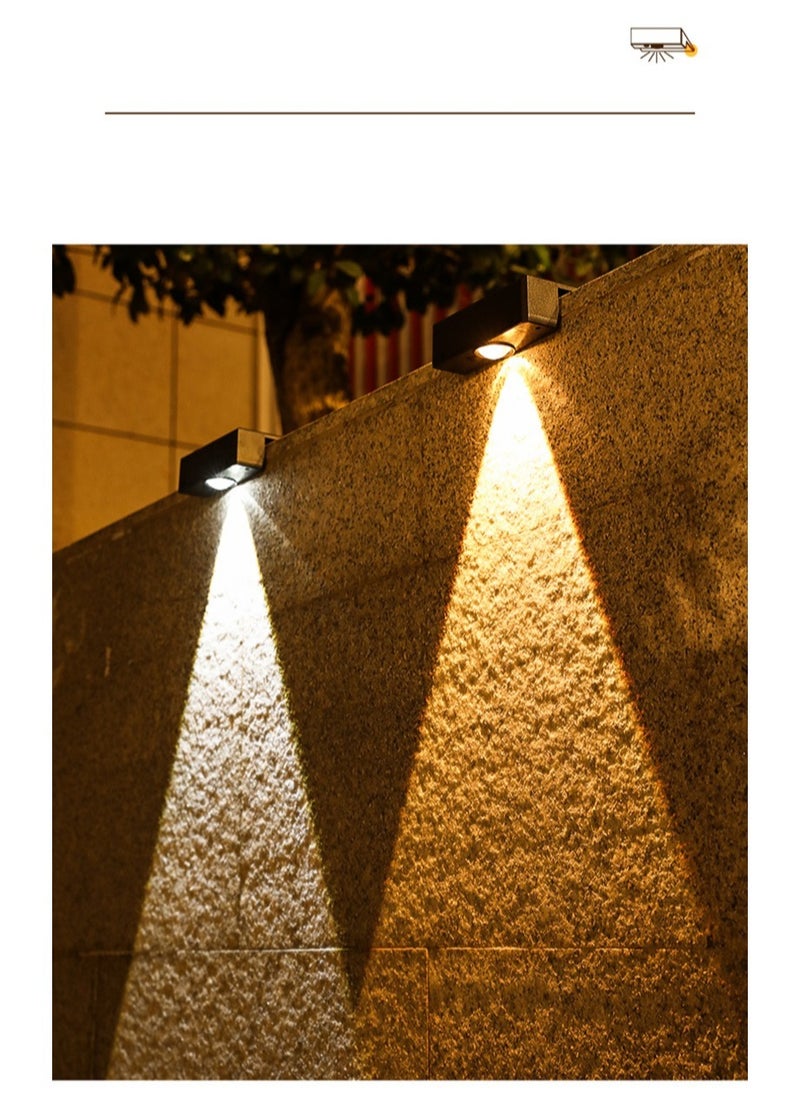 ARNOTEC Super bright solar wall lamp outdoor garden yard layout wall lamp home courtyard atmosphere lamp（White light）1 Pack  - Image 4