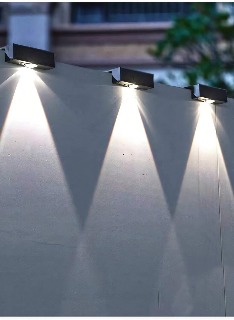 ARNOTEC Super bright solar wall lamp outdoor garden yard layout wall lamp home courtyard atmosphere lamp（White light）1 Pack  - Image 5