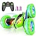 Qumcou Remote Control Car for Boys 47RC Cars Toys for Ages 57 24Ghz Fast DoubleSided 360Rotating Toy Cars with Headlights and Wheel Lights Christmas Birthday Gifts for Boys Age 612 Green - Image 2