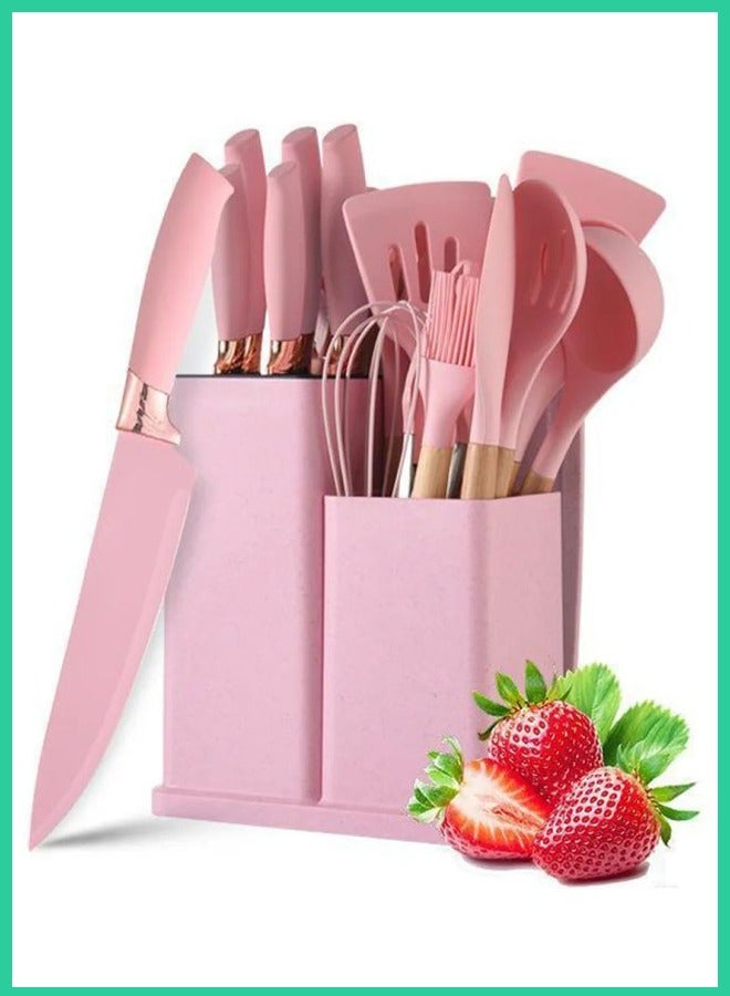 19‑Piece Premium Silicone Kitchen Utensil Set with Holder – Heat‑Resistant Non‑Stick Tools  - Image 1