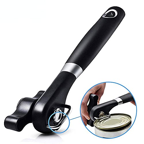 RICKUNCL Can Opener Smooth Edge Manual, Can Opener Handheld, No Sharp Edges, Easy Turn Knob & Comfortable Non-slip Handle, Safe Side Cut Can Opener for Seniors - Image 1