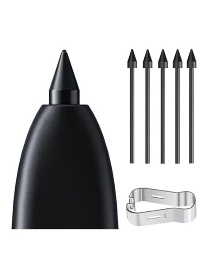 Bukela 5 PCS Soft Tips/Nibs Compatible with Galaxy Tab S9 Ultra / S9 Plus / S9 S Pen/Tab S9 FE Replacement Tips/Nibs Soft (S9/S9+/S9 Ultra/S9 FE Black*5) - Image 1