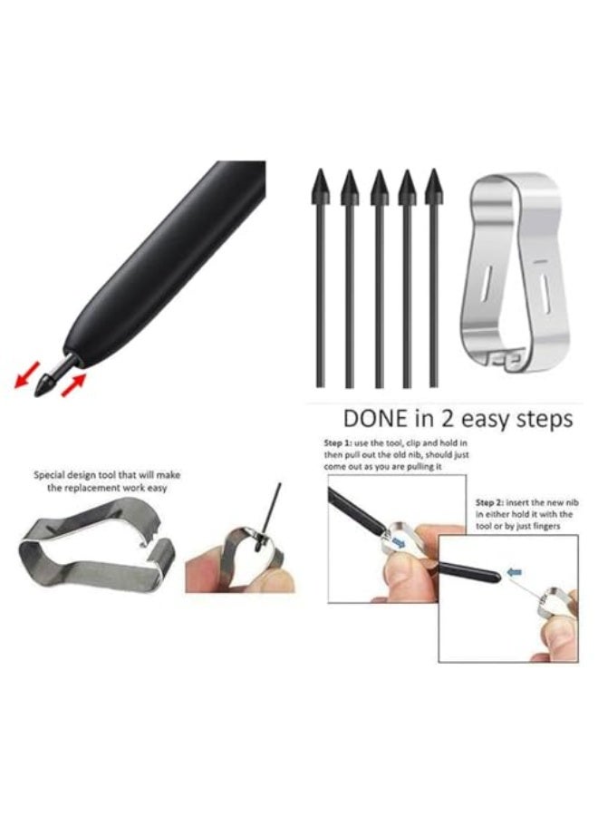 Bukela 5 PCS Soft Tips/Nibs Compatible with Galaxy Tab S9 Ultra / S9 Plus / S9 S Pen/Tab S9 FE Replacement Tips/Nibs Soft (S9/S9+/S9 Ultra/S9 FE Black*5) - Image 3