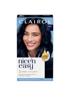 CLAIROL Nice'N Easy Permanent Hair Dye 2Bb Blue Black Hair Color Pack Of 1  - Image 1