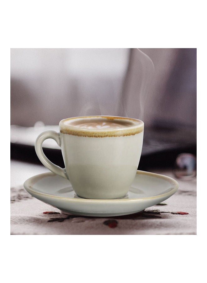 شاربدو فنجان قهوة وصحن من كيلن أبيض 80ملليلتر - Image 2