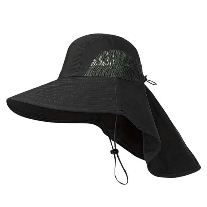 Gustave® Hat for Men, UPF 50+ Protection Wide Brim & Neck Flap Bucket Hat, Breathable Mesh, Adjustable Fit, Windproof Strap - Fashionable & Durable for Hiking, Fishing, Gardening - Image 1