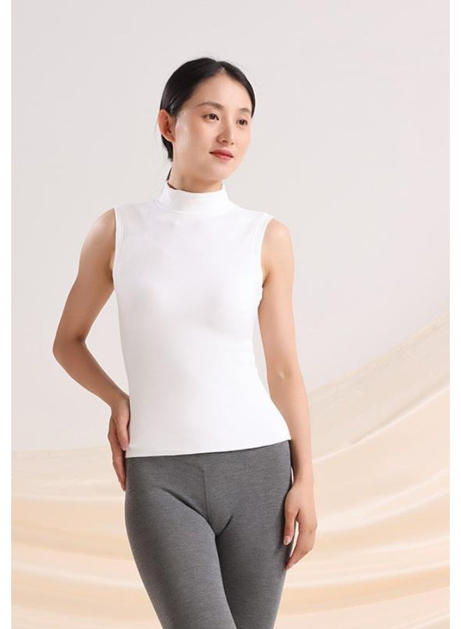 NIBEMINENT Warmth Vest Women's Winter Autumn Hyaluronic Acid Skin-Care Underwear Women's Half-Neck Inner Layer Base Layer with Filling Vest - Image 1