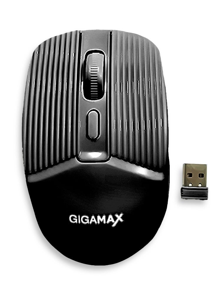 جيجاماكس ماوس مكتب لاسلكي G-1600، ماوس وظيفي 1600 نقطة في البوصة مع 3 أوضاع اتصال، بلوتوث و2.4 جيجا لاسلكي، 4 أزرار ماكرو، سعة بطارية طويلة الأمد قابلة لإعادة الشحن للكمبيوتر الشخصي/ماك/الكمبيوتر المحمول، أسود - Image 4