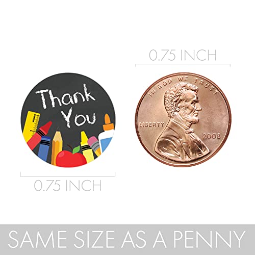 DISTINCTIVS Teacher Appreciation Chocolate Kisses Candy Stickers - Thank You Teacher Stickers - 180 Count - Image 3