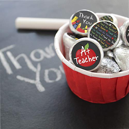 DISTINCTIVS Teacher Appreciation Chocolate Kisses Candy Stickers - Thank You Teacher Stickers - 180 Count - Image 5