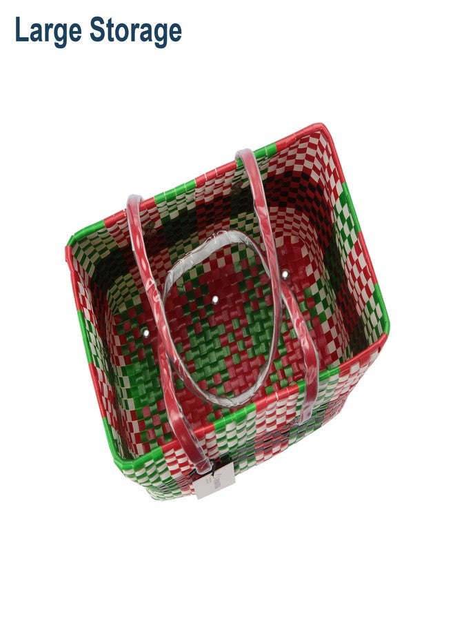Arnavira Handmade Multipurpose with Lid 13L Used as Lunch Lunch Bag Tiffin Bag For Office,School & Travel (28x17x27) (Red Green, Large) - Image 3