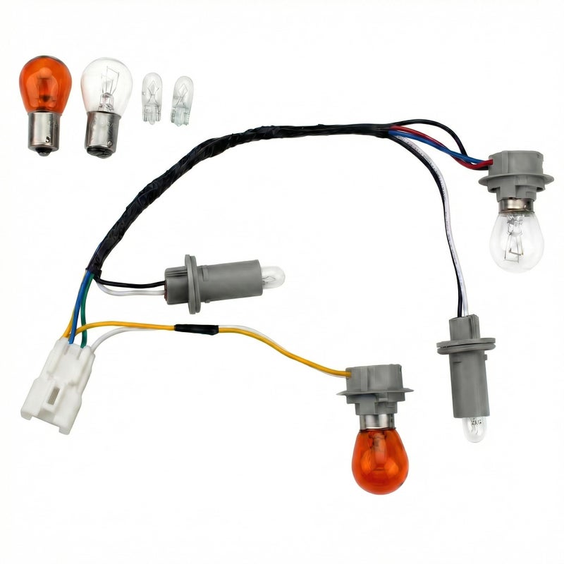 HOPUT 92450-3Q000 Tail Lamp Holder and Wiring with 8 Halogen Bulbs, Compatible with Hyundai Sonata 2011 2012 2013 2014, Exterior, Rear (Pack of 1) - Image 1