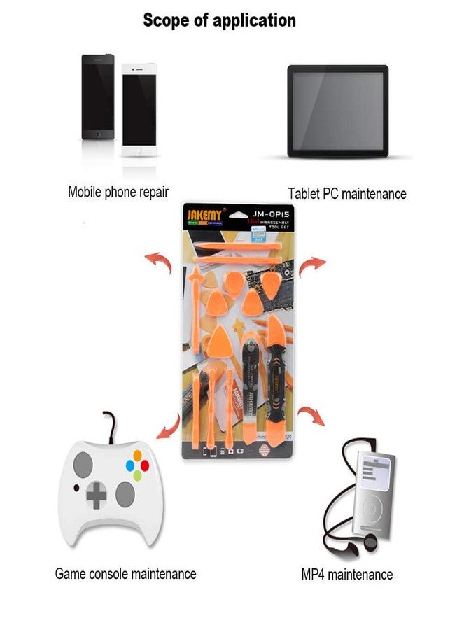 JAKEMY Screen Opening Set Pry Tool - 13 in 1 Mobile Phone Display Replace Kit Electronics Open Tools Pry Bar Opener for iPhone, Ipad Repair - Image 5