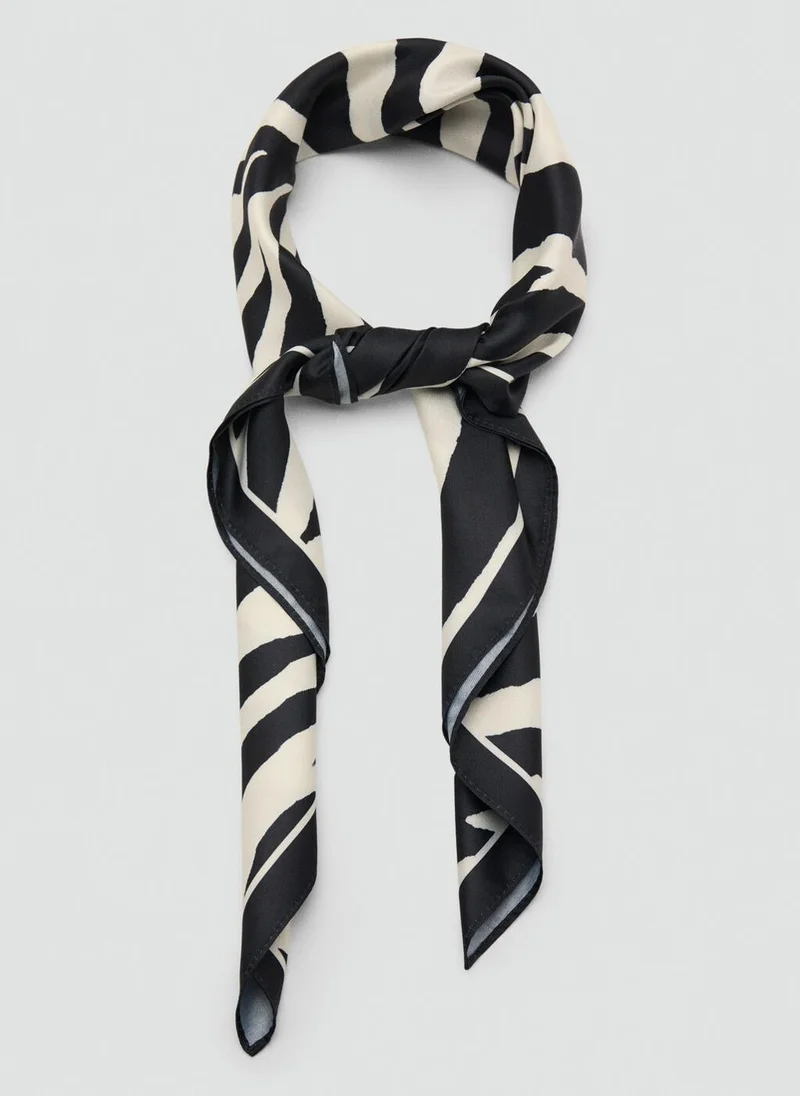 مانجو Zebra satin scarf