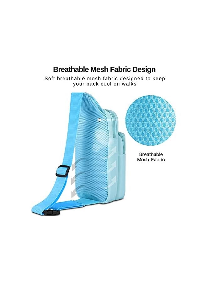 PROMASS Switch Bag, Travel Bag Compatible with Nintendo Switch & Switch Lite - Shoulder Bag Travel Case Cute Portable Carrying Backpack for Animal Crossing Games Accessories Console & Dock Charger - Blue - Image 4